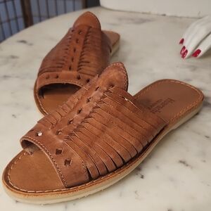 Bear Paw Huaraches Leather Slip On's  Sandals Sz 11